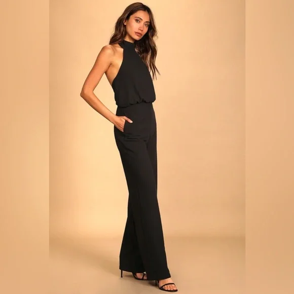 Lulus Moment for Life Halter Jumpsuit Bridal Shower Wedding Engagement Party - Picture 5 of 14